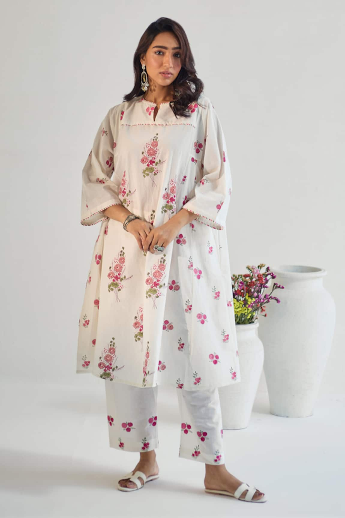 ta’assur Gul Print Anarkali With Pant