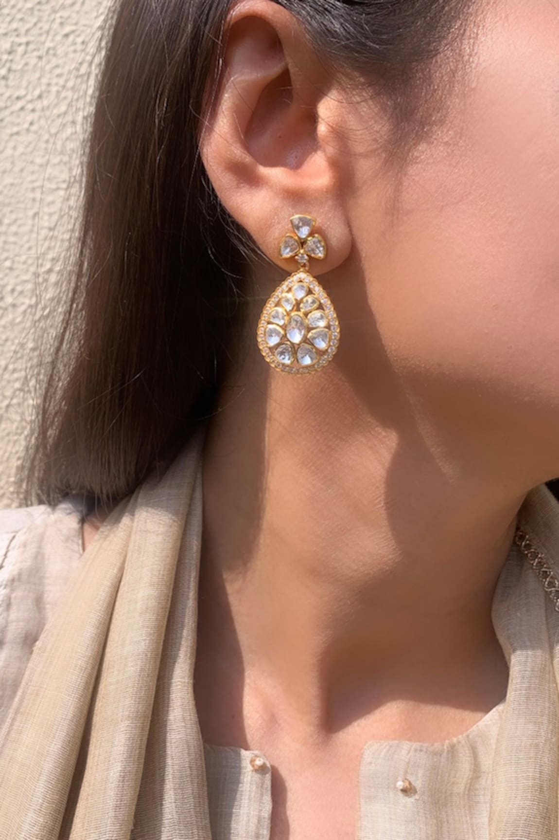 Zeeya Luxury Jewellery Azra Tear Drop Shaped Earrings