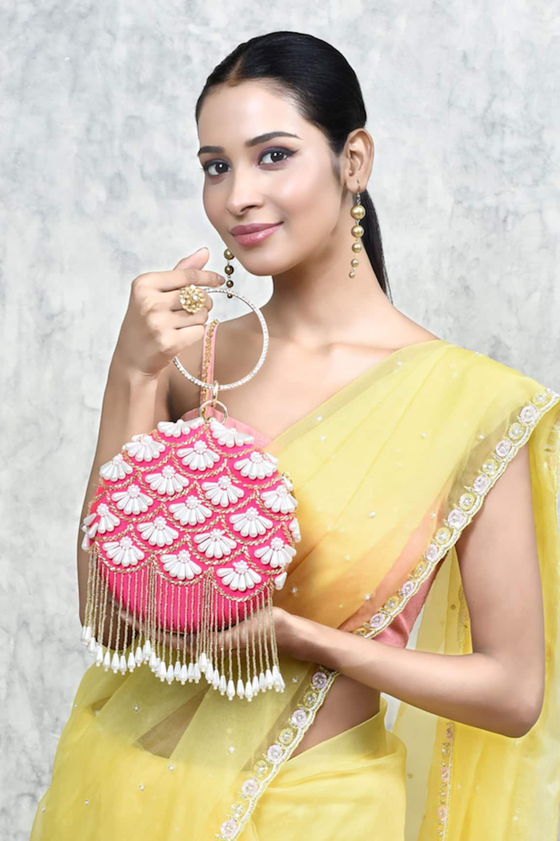 THE TAN CLAN Irsa Hand Embroidered Clutch