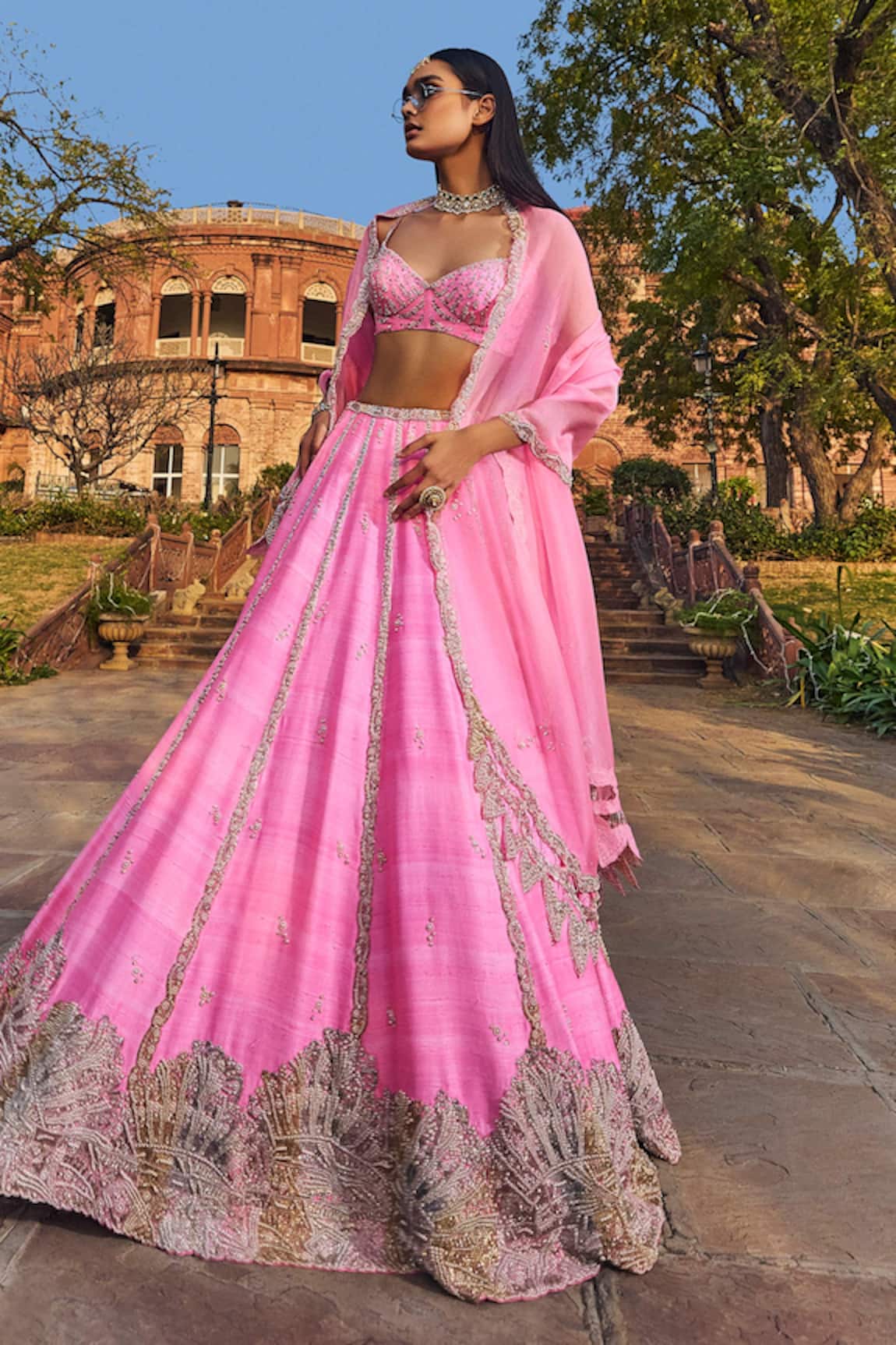 Dolly J Ekiya Love Embroidered Lehenga Blouse Set 