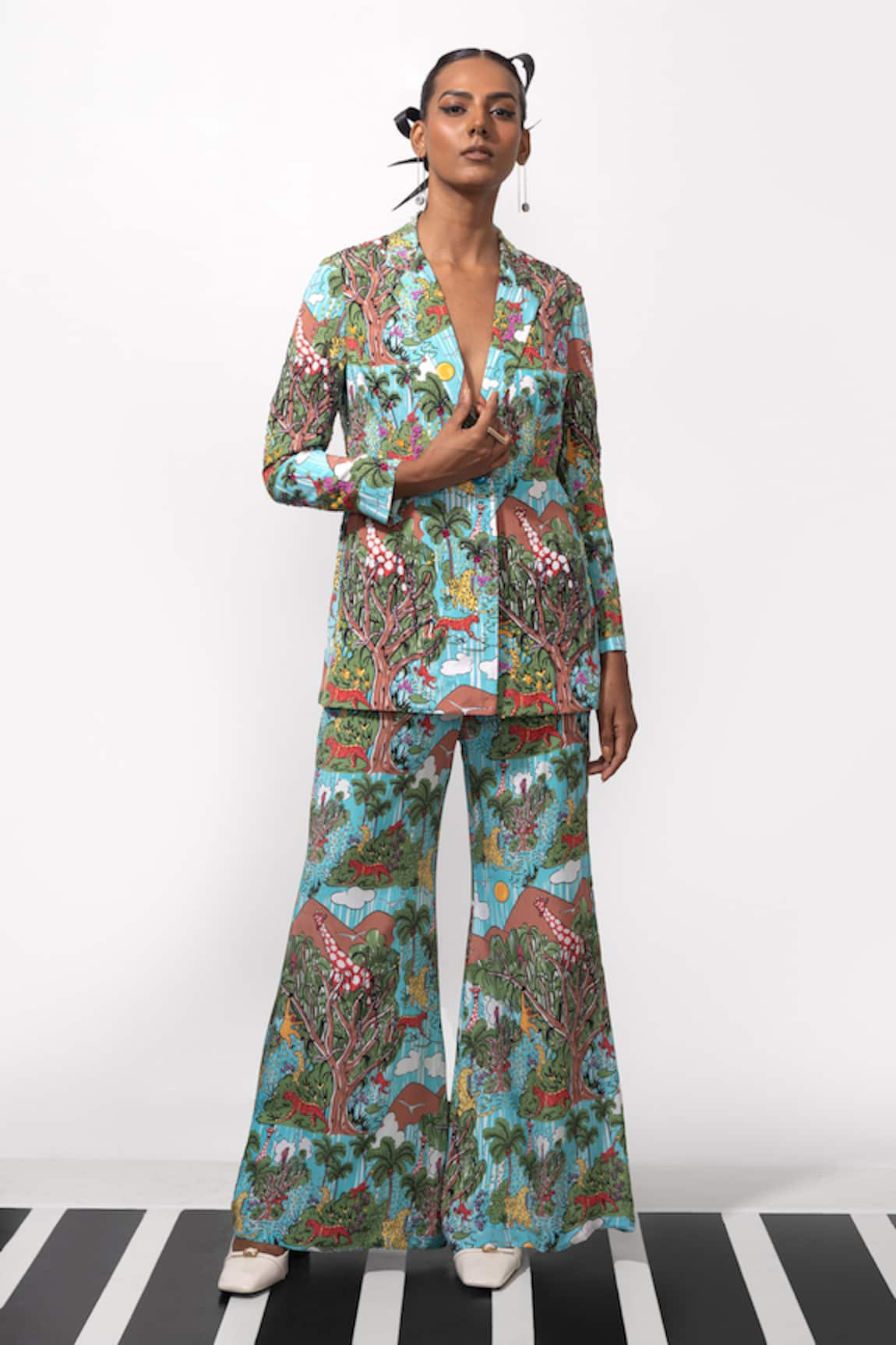 Nautanky Vixen Power Embroidered Blazer & Pant Set