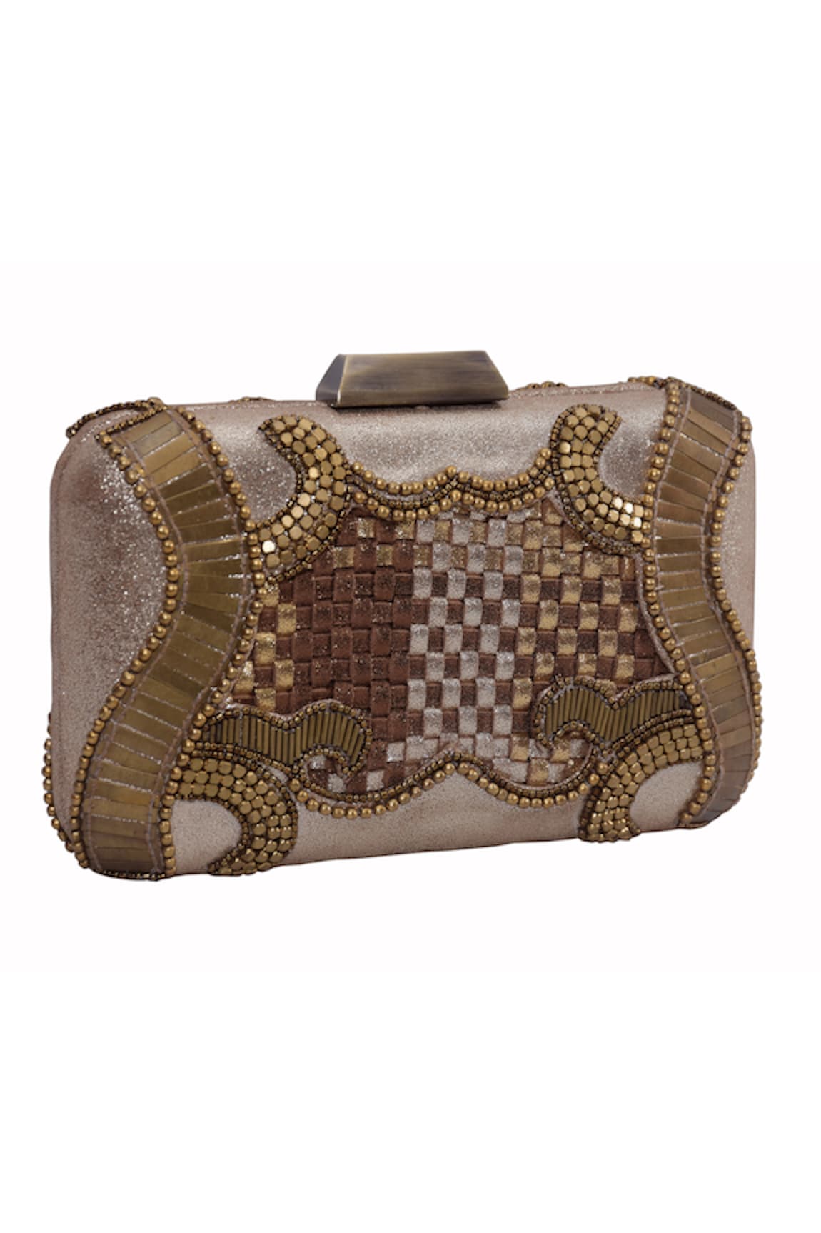 JASBIR GILL Basket Woven Clutch