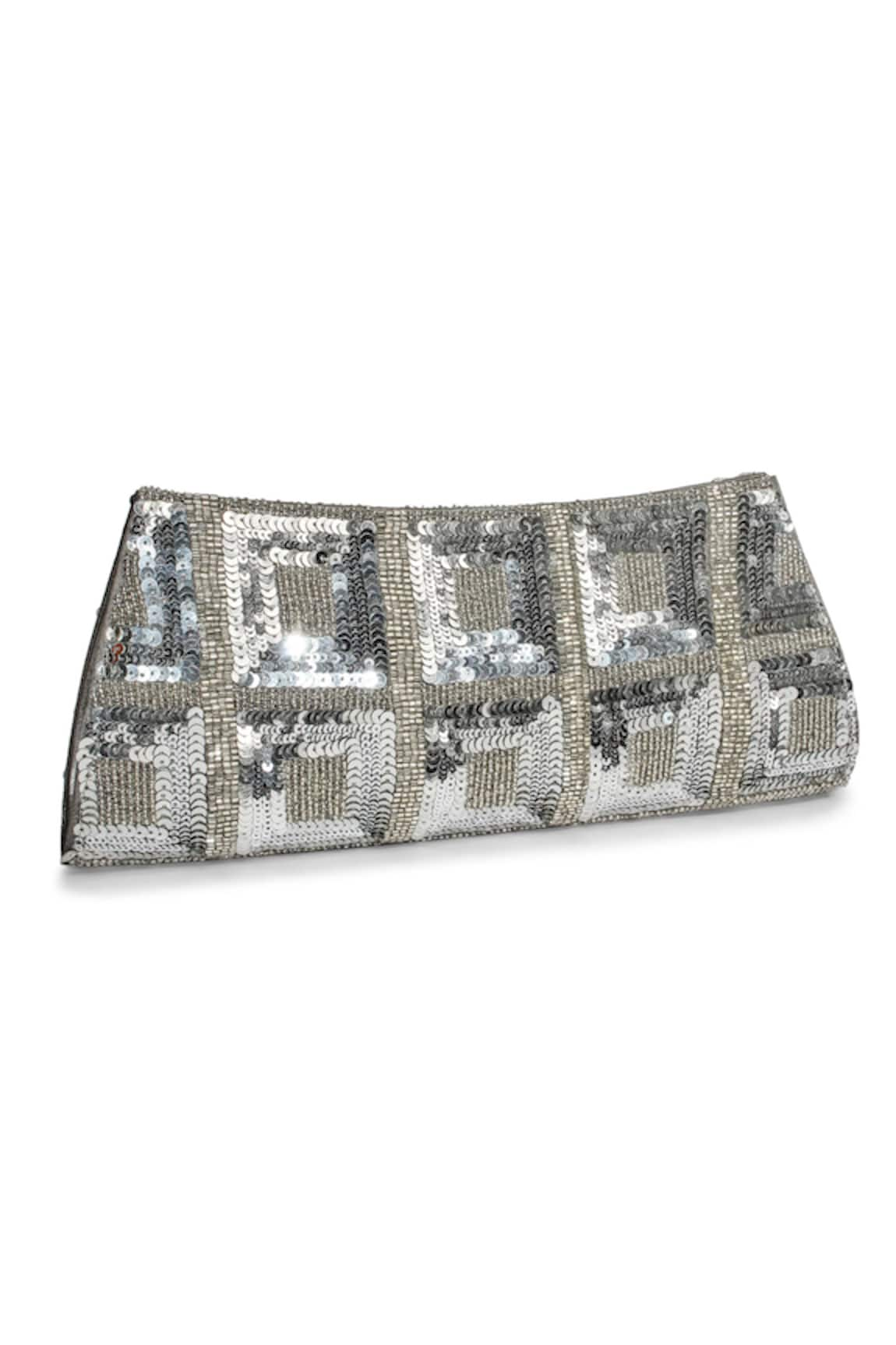 JASBIR GILL Sequin Square Embellished Clutch