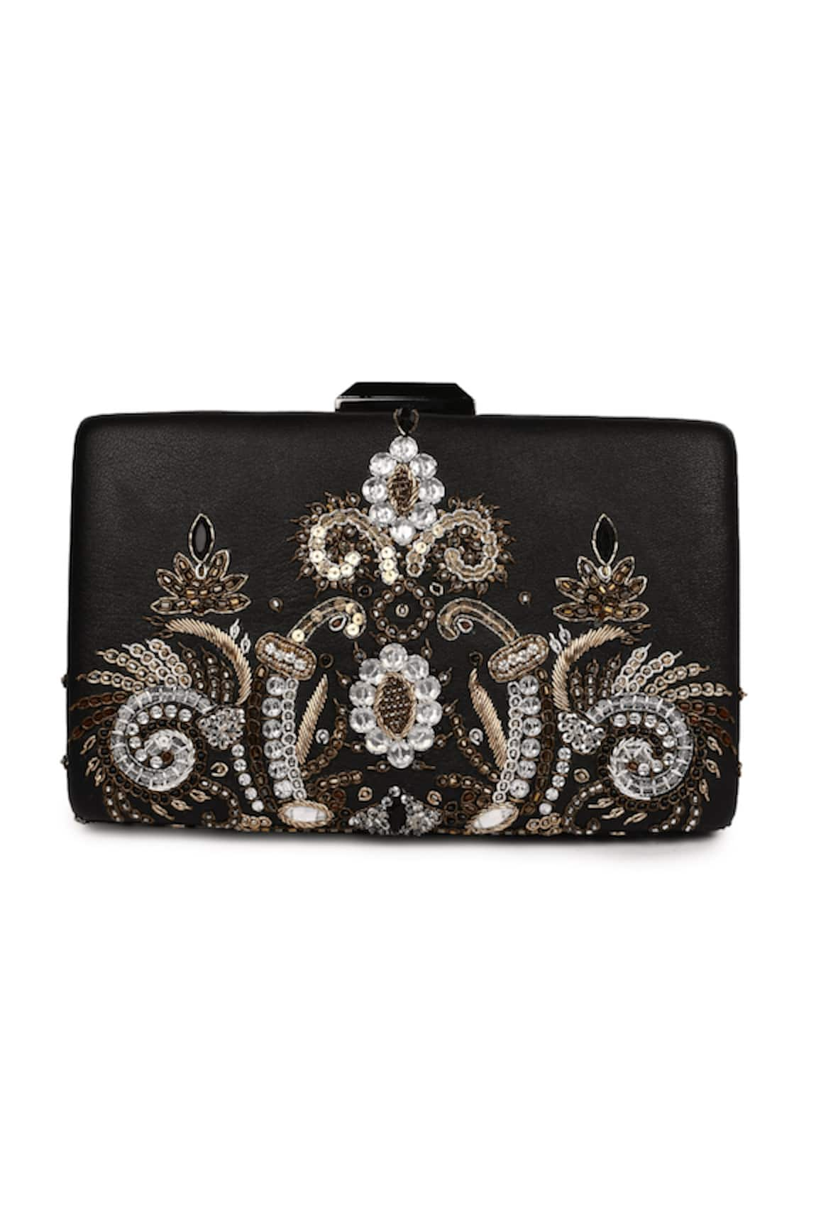 JASBIR GILL Zardozi Embroidered Clutch