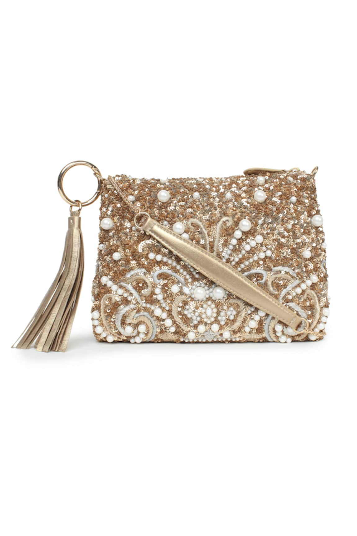 JASBIR GILL Tonal Sequin Embellished Clutch