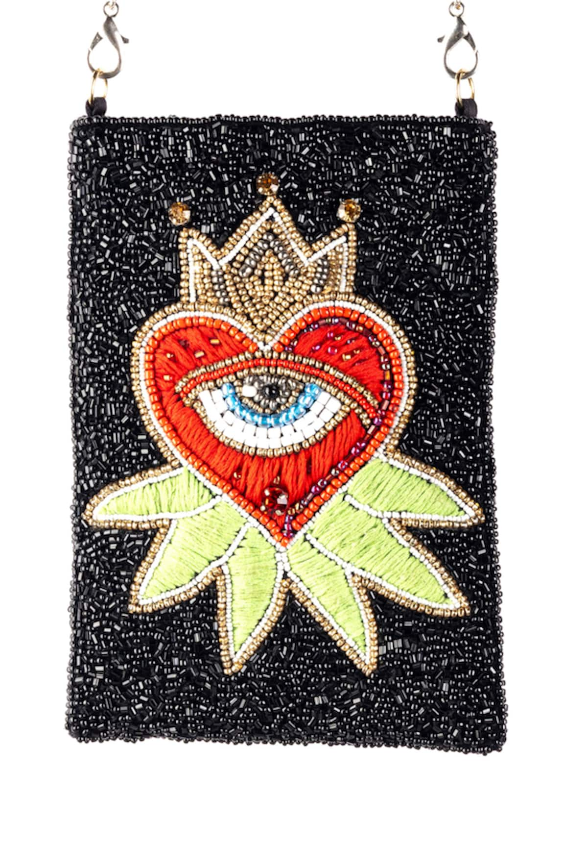 Gin & Tonic Heart Embellished Sling Bag