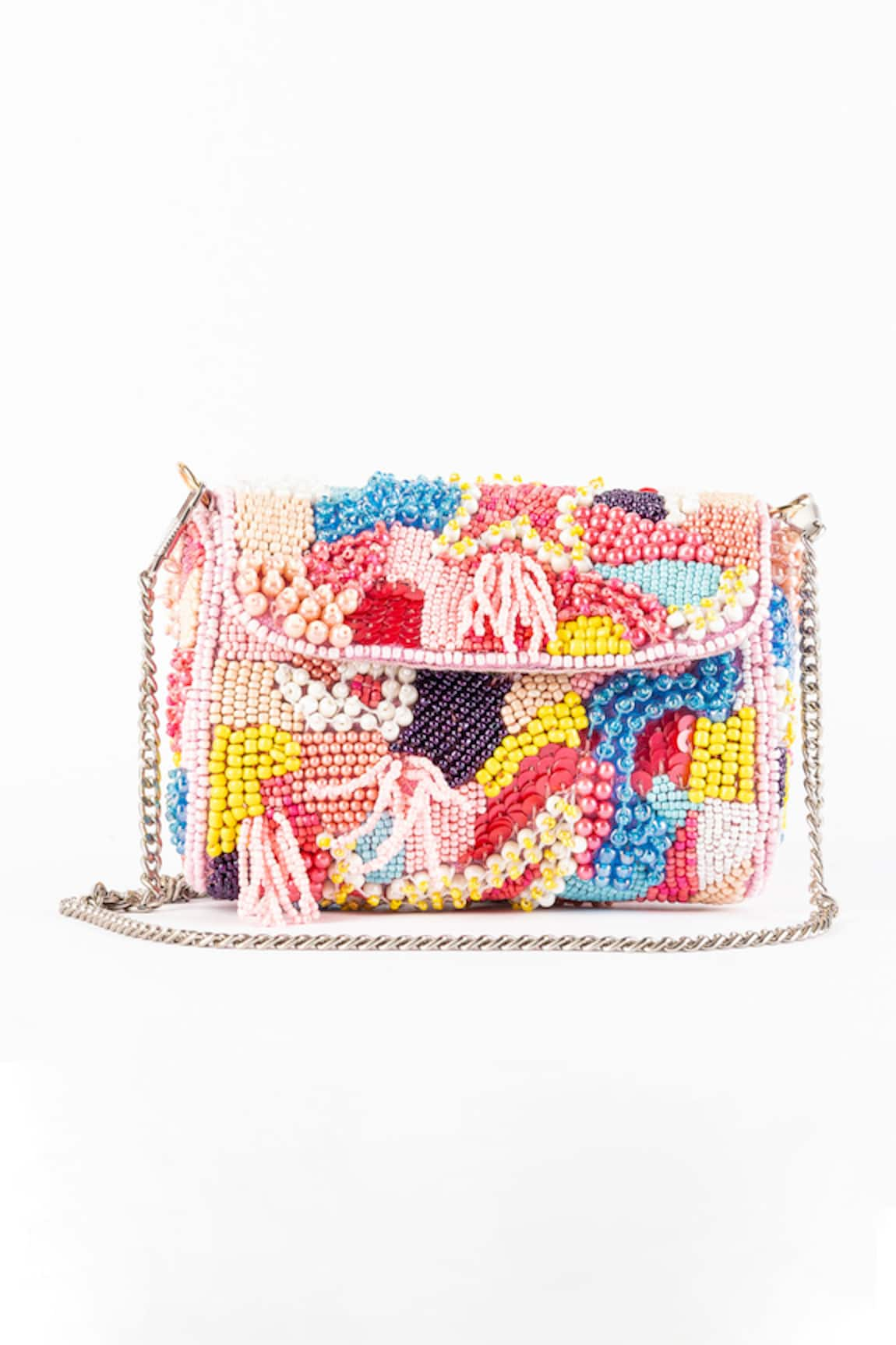 Gin & Tonic Bead Embellished Mosaic Sling Bag