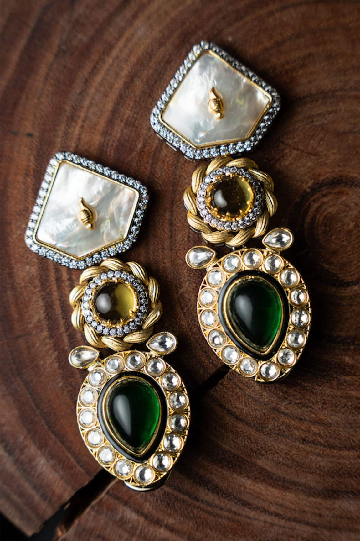 Nayaab by Sonia Nur Jahans Grace Stone Studded Earrings