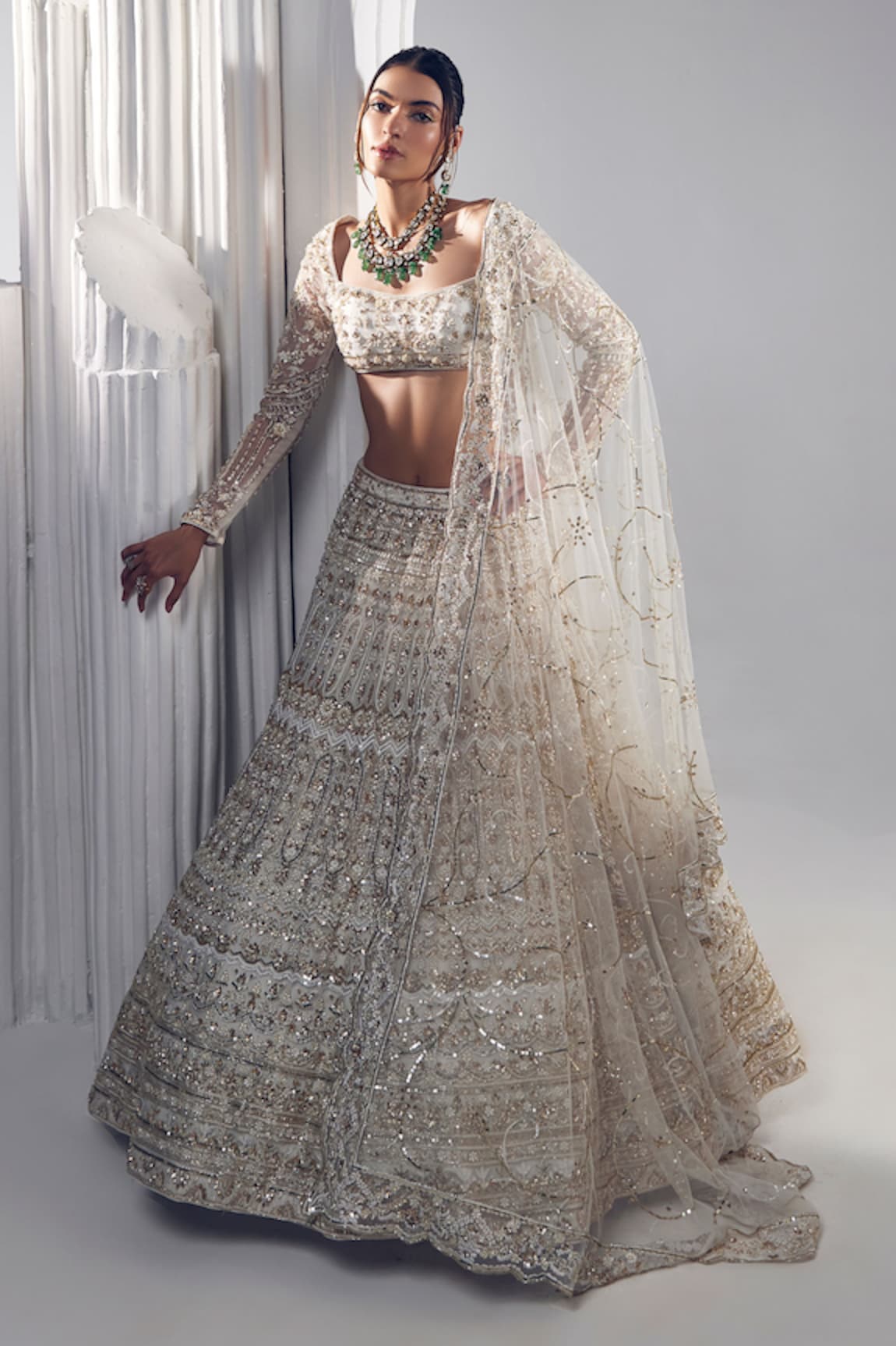 Ruchika Hurria Thread Embroidered Lehenga Set