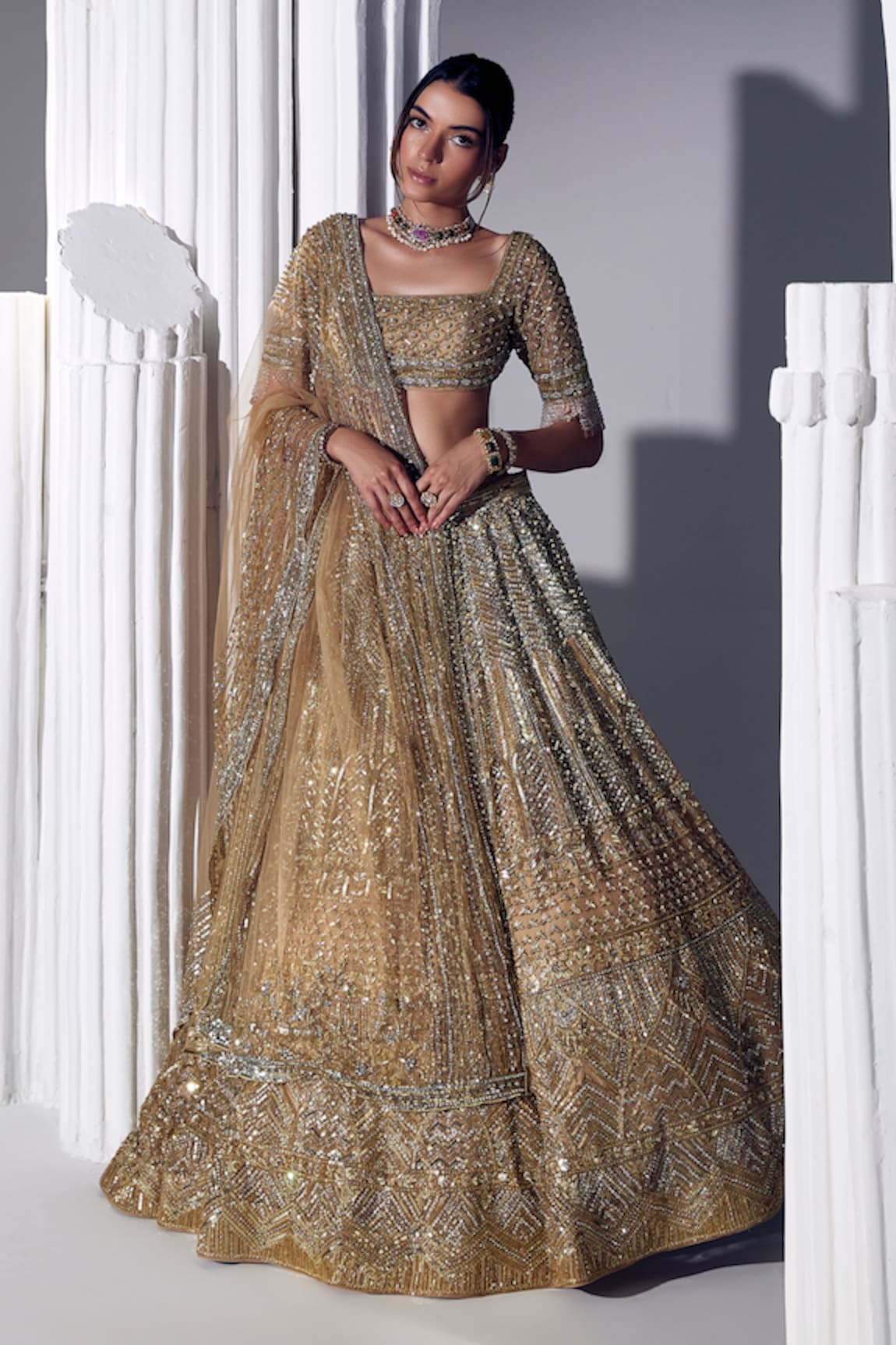 Ruchika Hurria Crystal Embroidered Lehenga Set