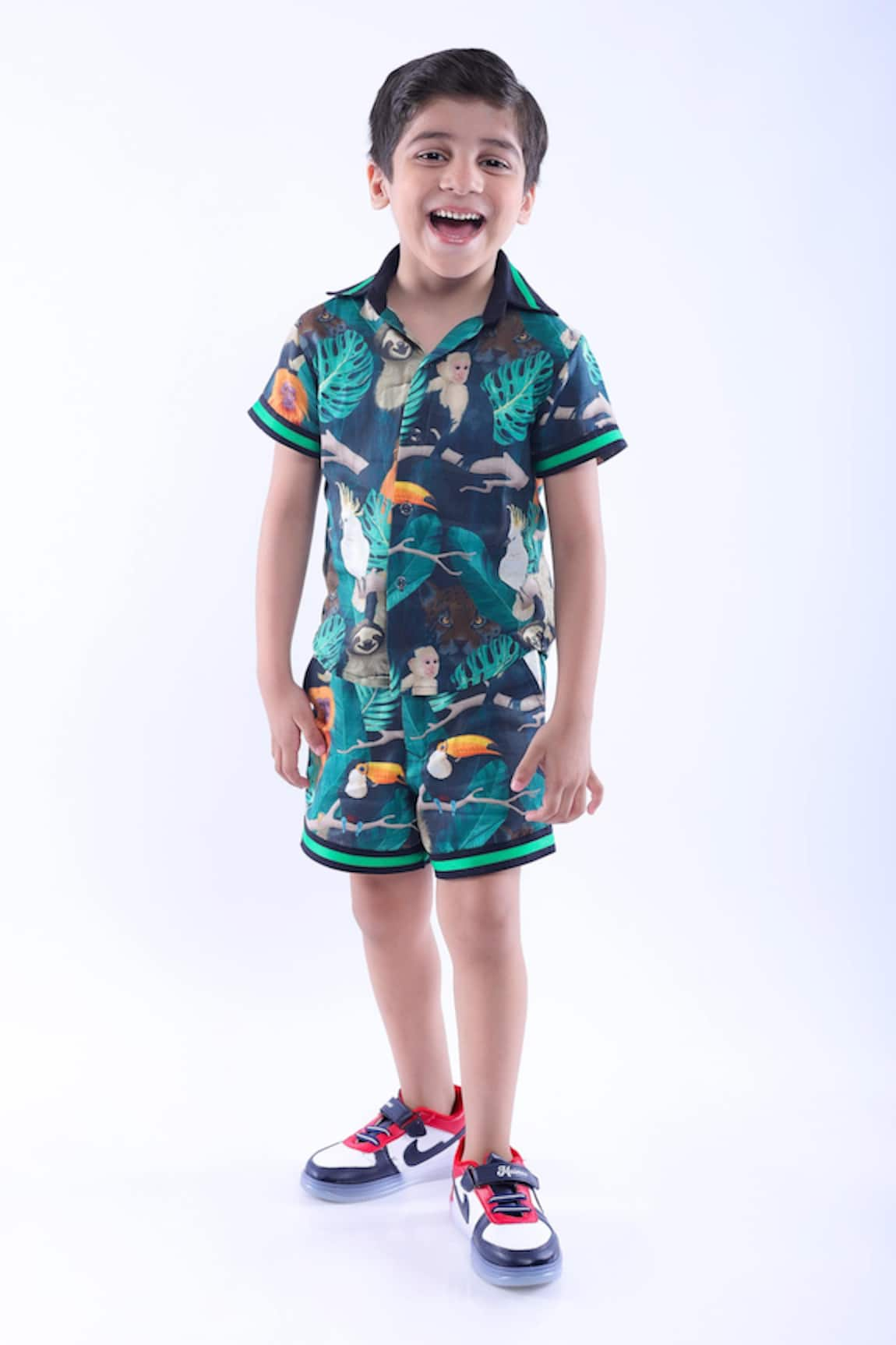 LA DEE DA Jungle Print Shirt With Shorts