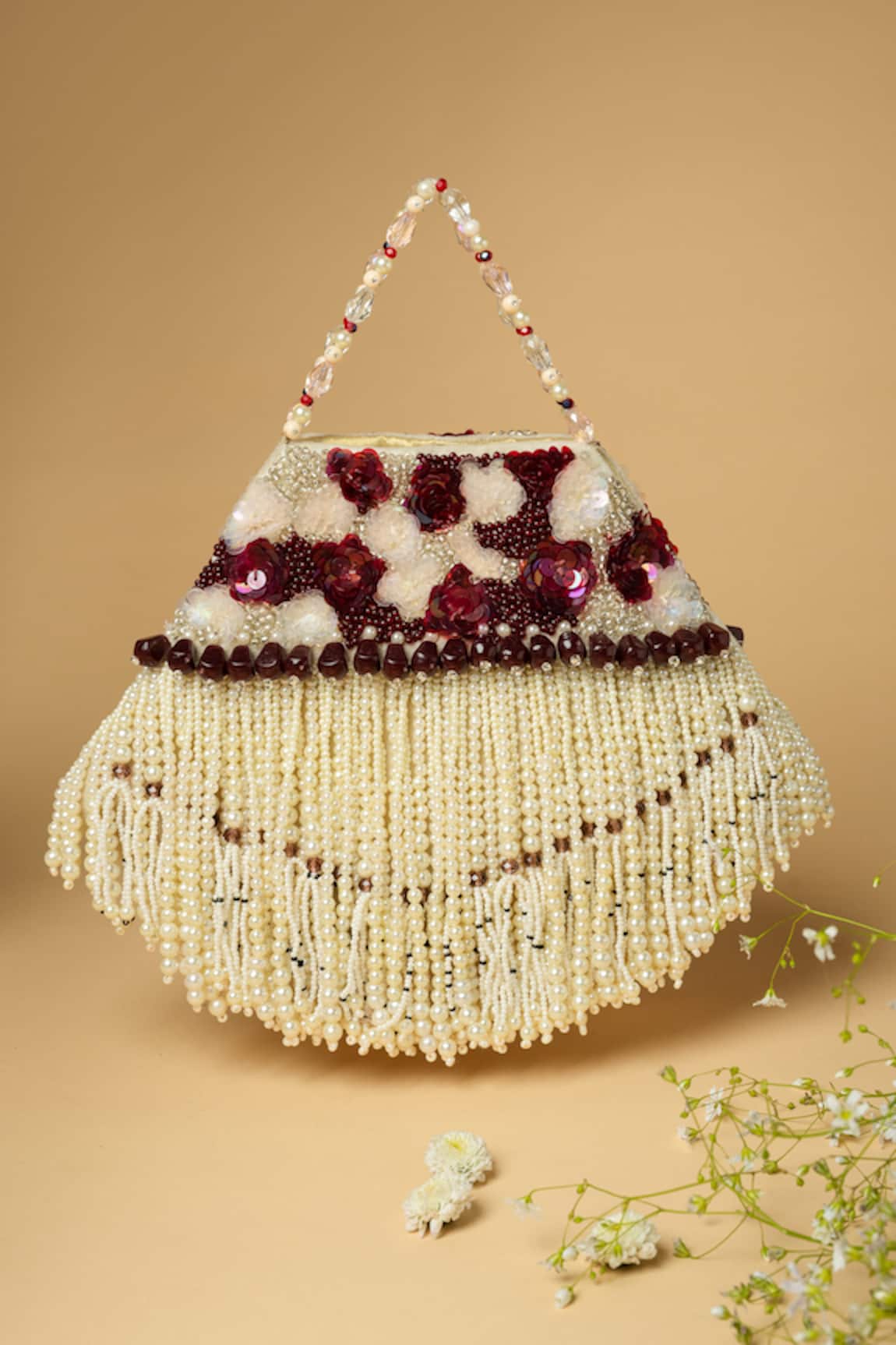 Clutch'D Pearl Embellished Bag