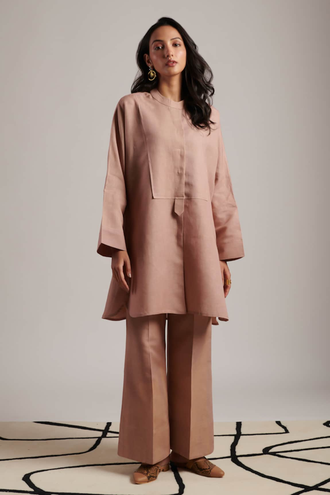 Moh India Nirvana Vintage Rose Tunic & Trouser Co-ord Set