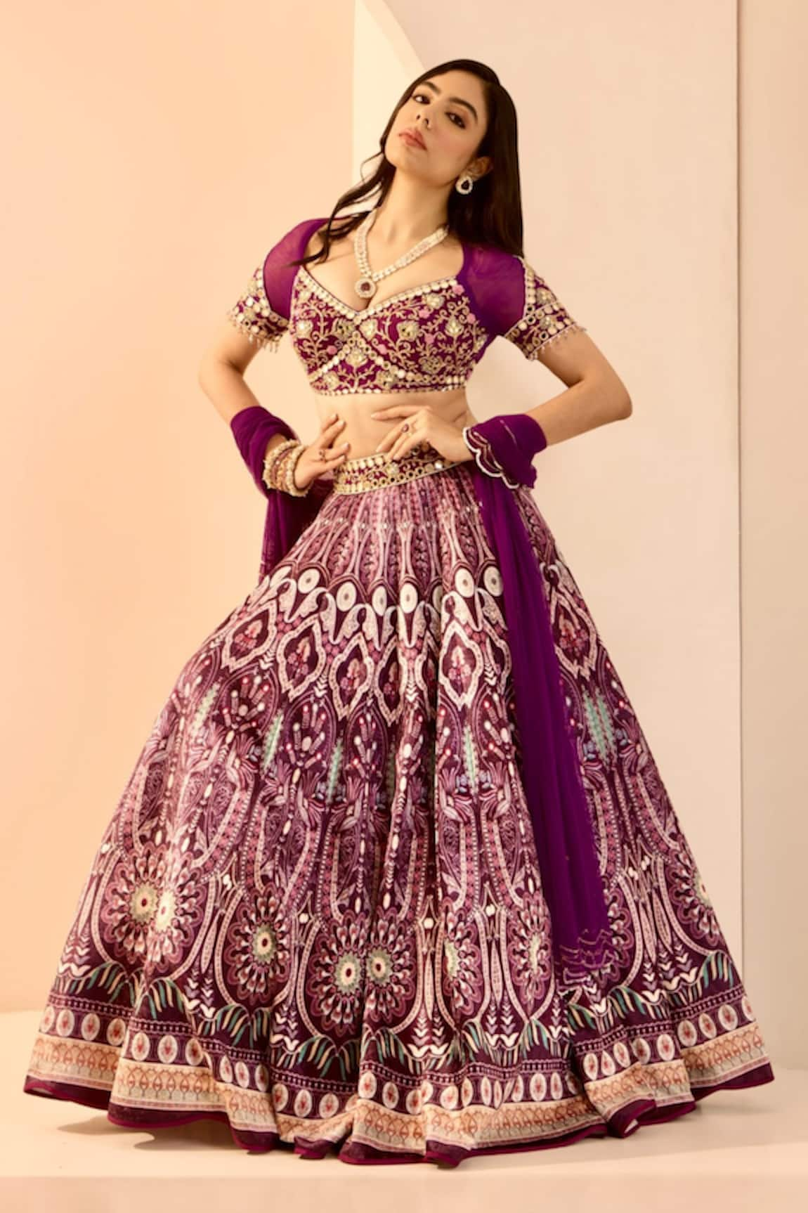 Rashika Sharma Sitara Thread Embroidered Lehenga Set