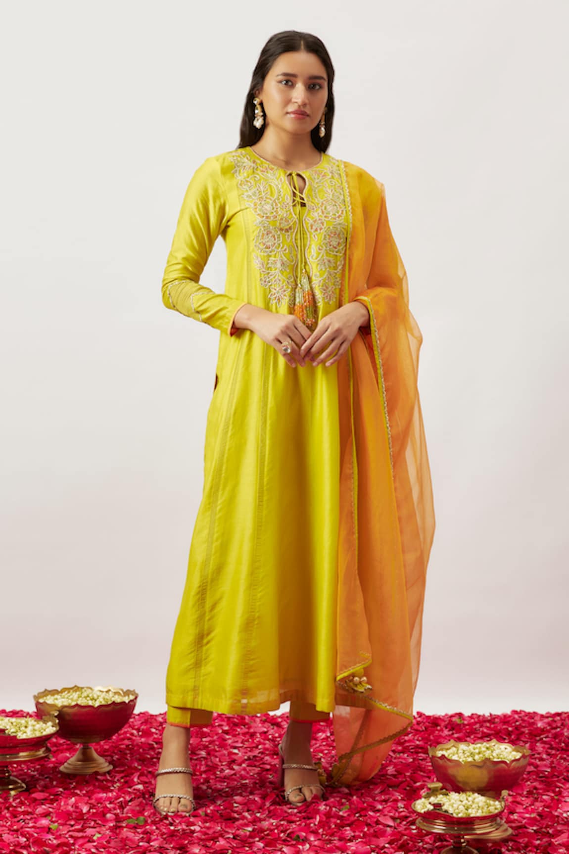 The Aarya Shirin Embroidered Kurta Pant Set