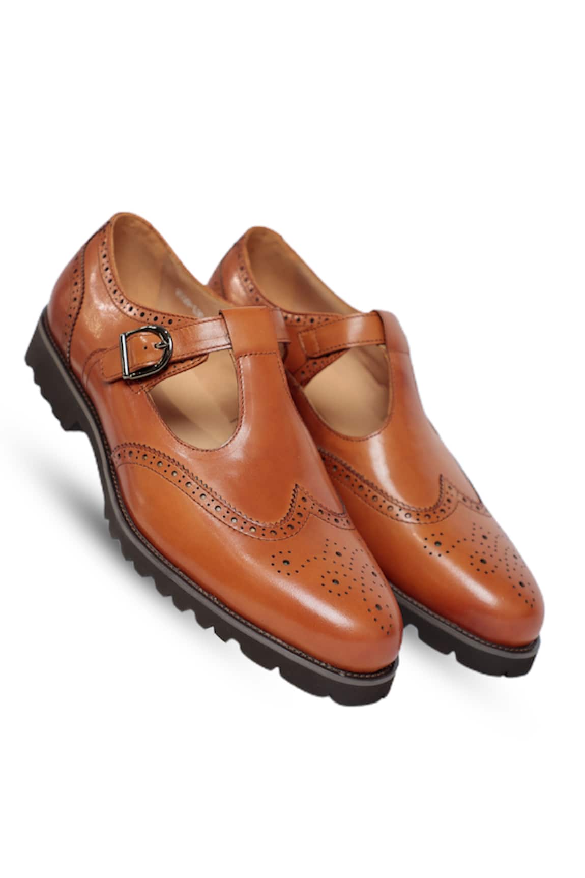 Vantier Churchill Cutout Leather Sandals 