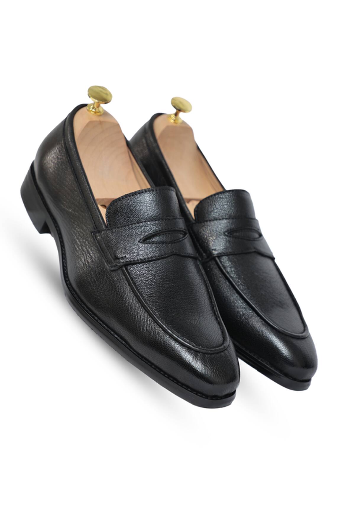 Vantier Ripper Grain Penny Loafers