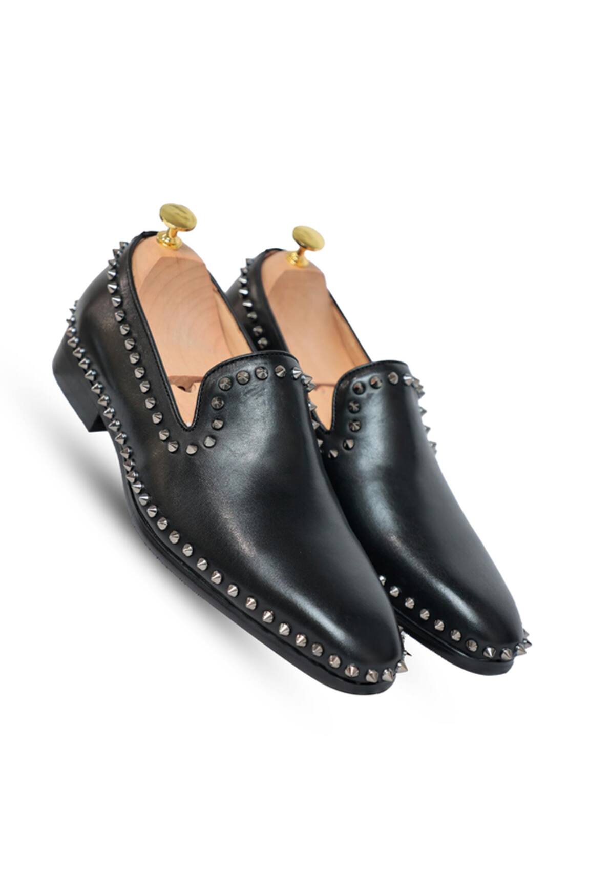 Vantier Lozano Studded Slip-on Loafers