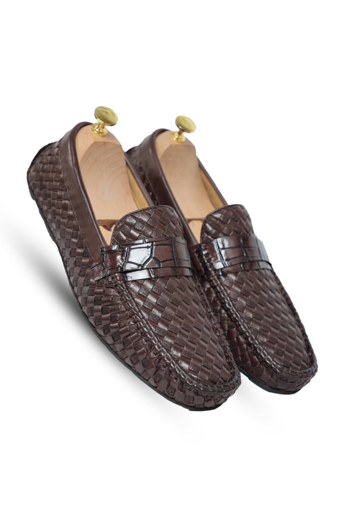 Vantier Ross Weaved Leather Loafers