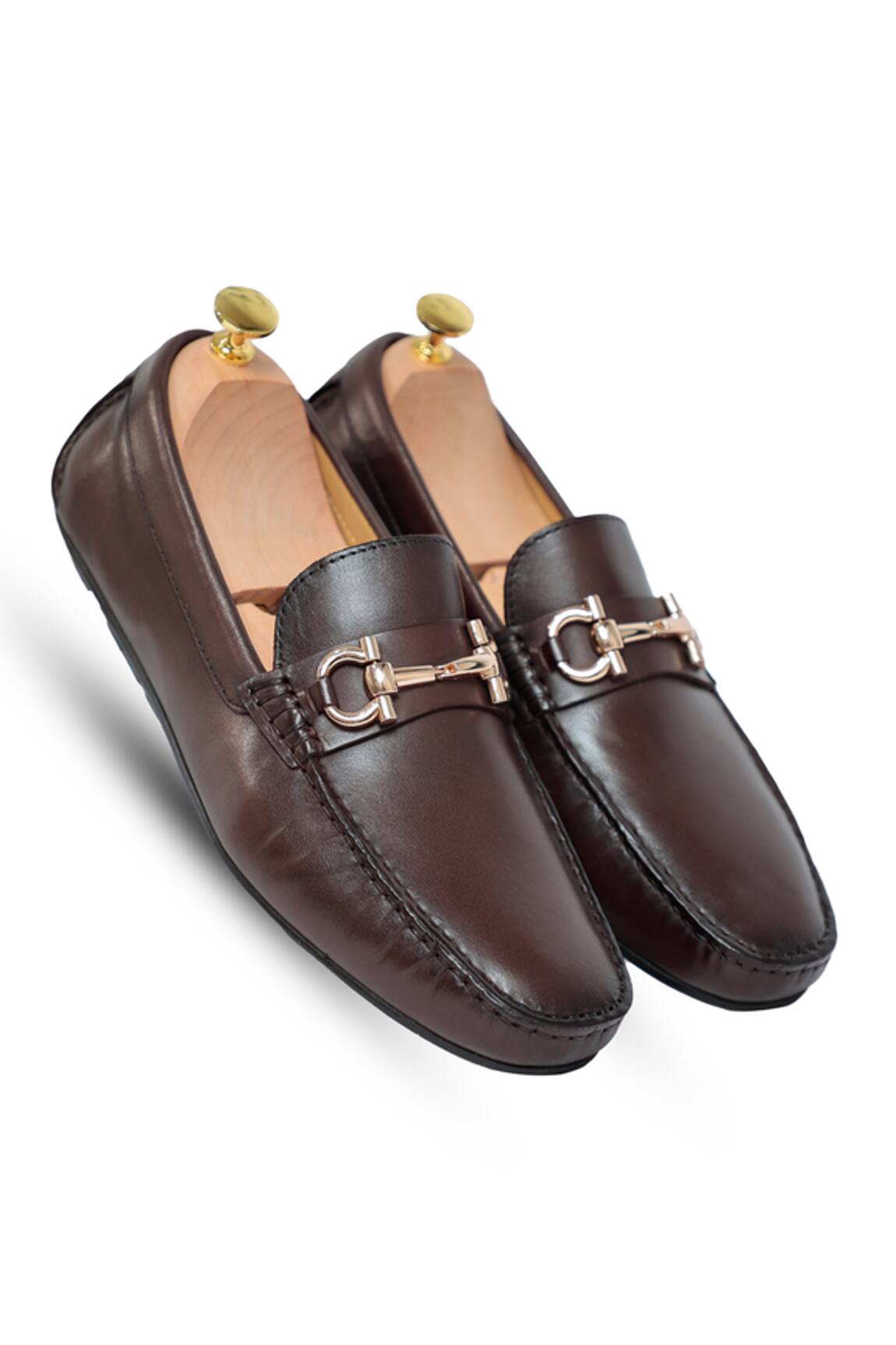 Vantier Horsebit Detail Leather Loafers