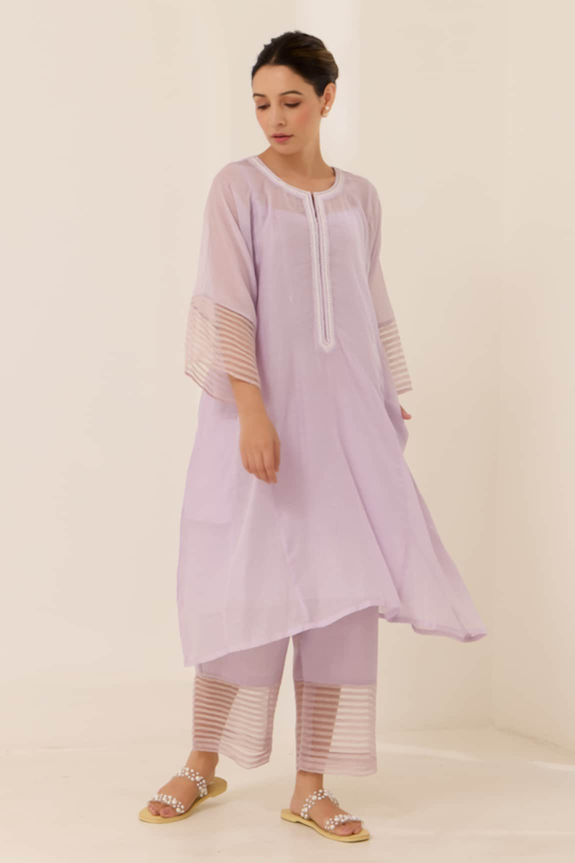 Label Mansi Nagdev Emilie Textured Kurta & Pant Set