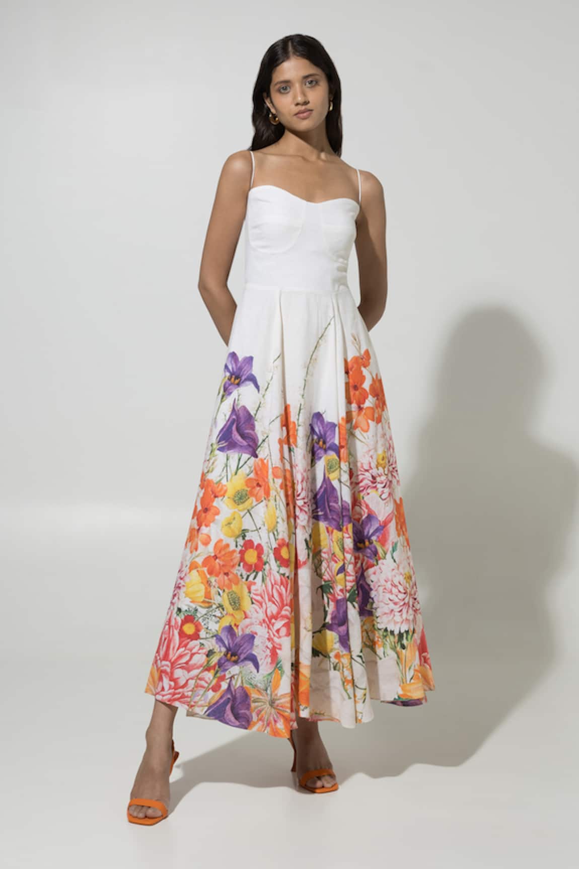 Sobariko Isla Floral Print Strappy Dress