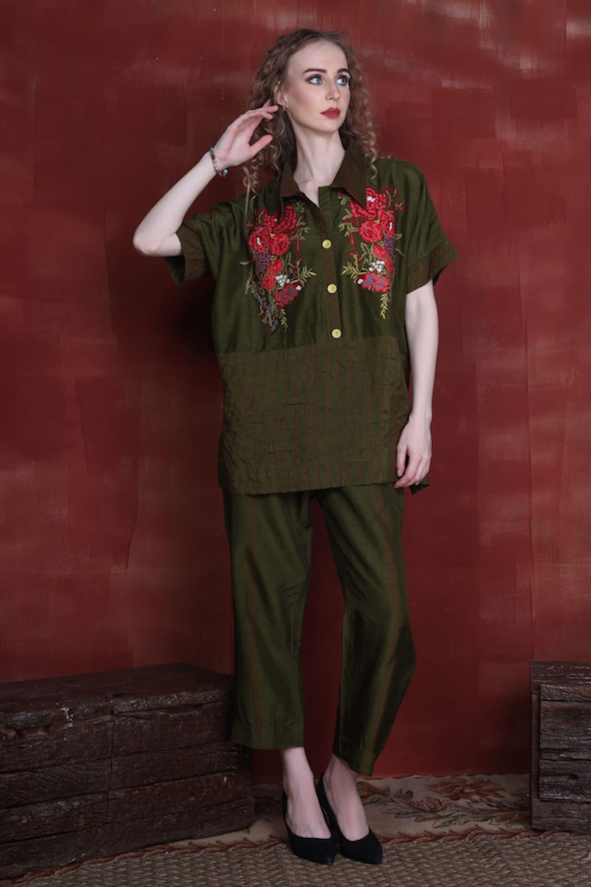 Sunita Nagi Embroidered Shirt & Pant Set