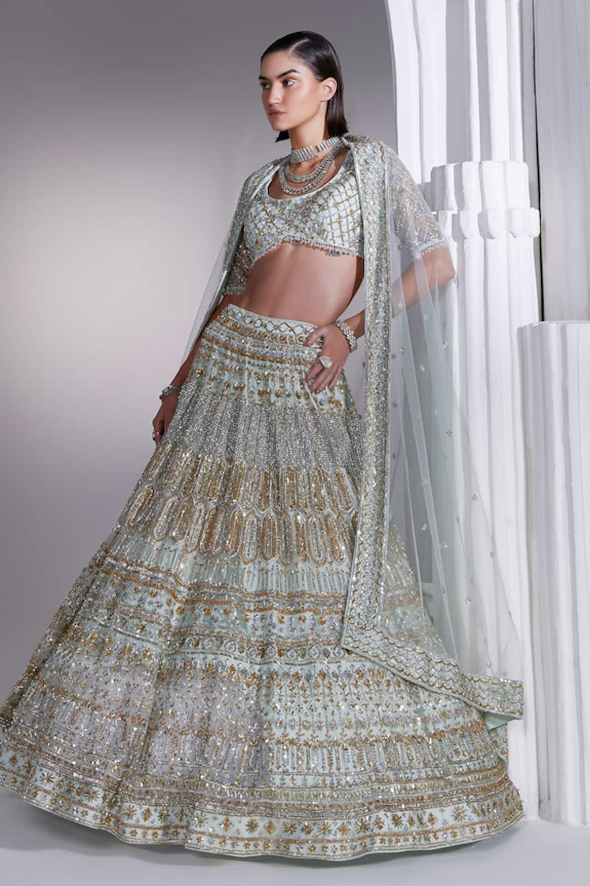 Ruchika Hurria Embroidered Bridal Lehenga Set