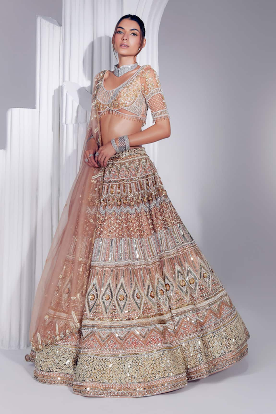 Ruchika Hurria Embroidered Bridal Lehenga Blouse Set