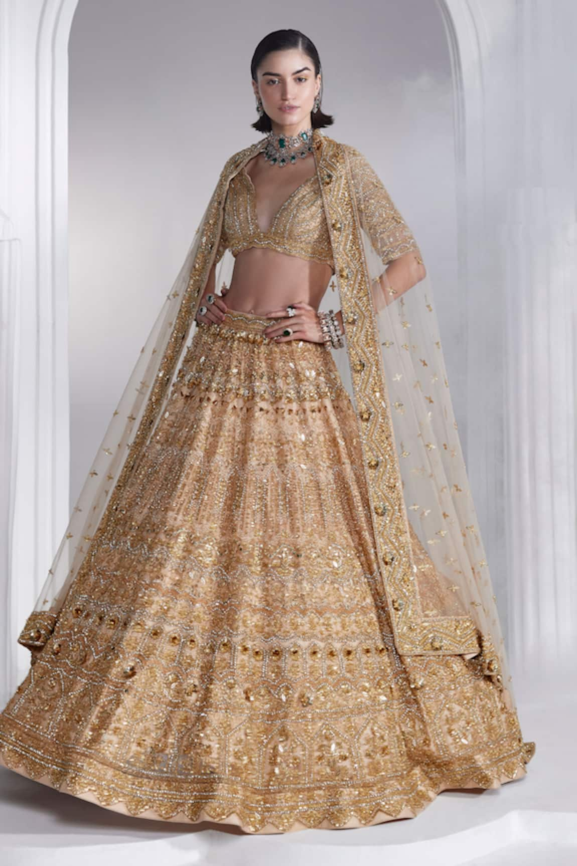 Ruchika Hurria Swarovski Embroidered Bridal Lehenga Set