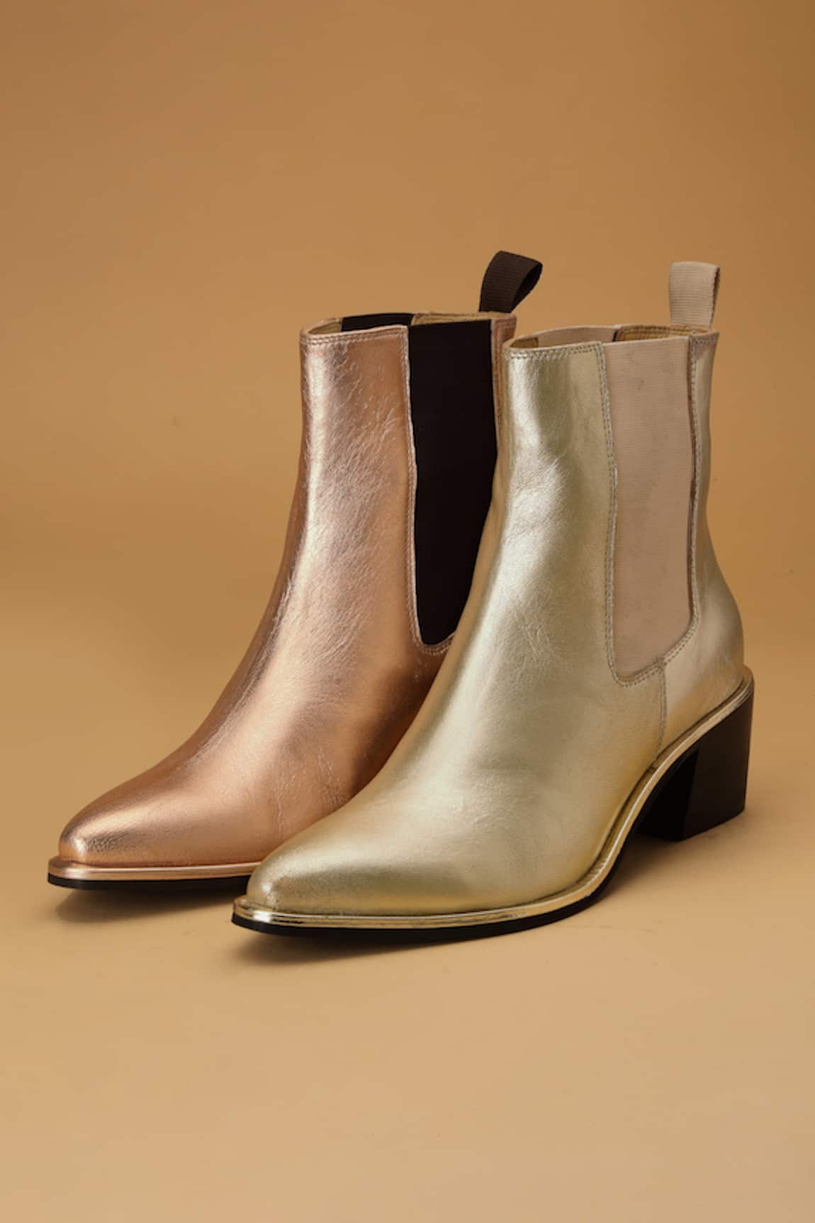 Dang Shoes Iole Foil Leather Chelsea Boots