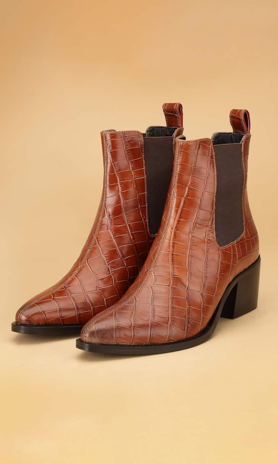 Dang Shoes Iole Crocodile Pattern Chelsea Boots