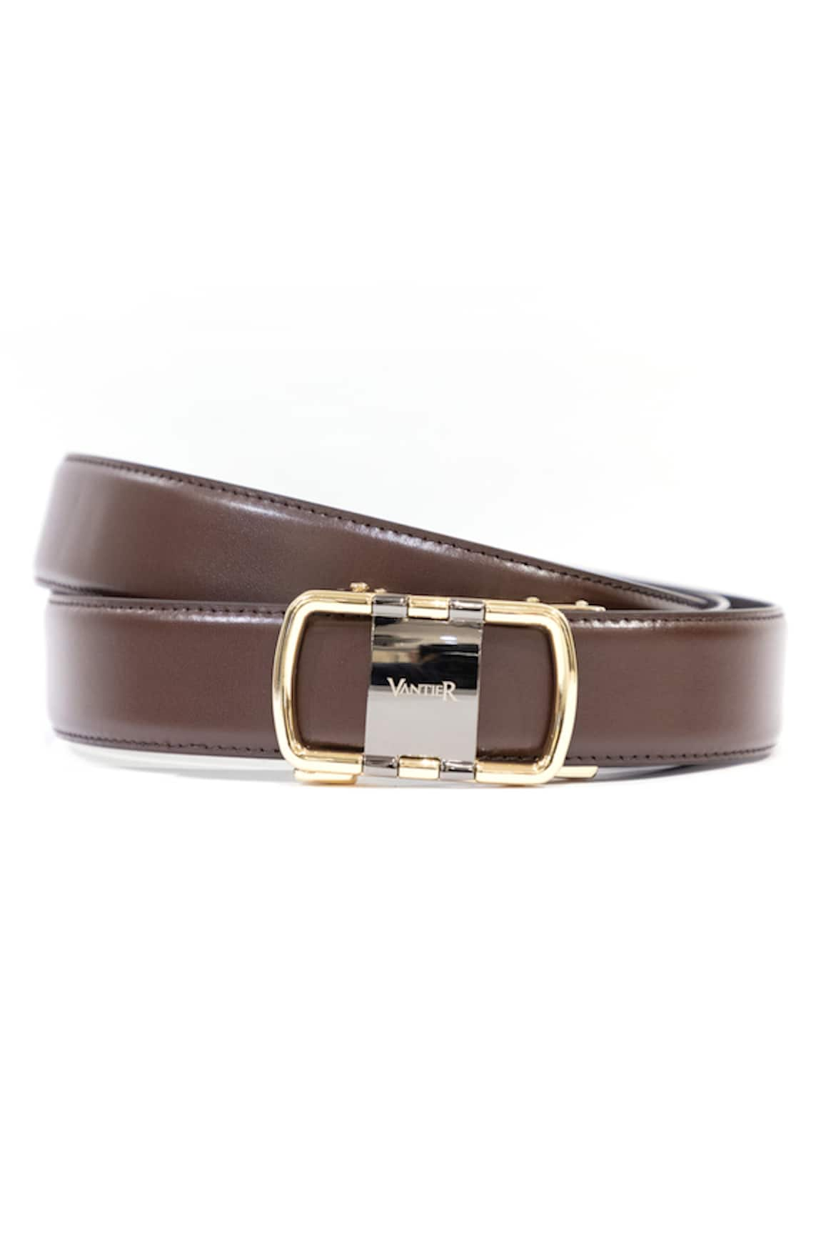 Vantier No Hole Sleek Leather Belt