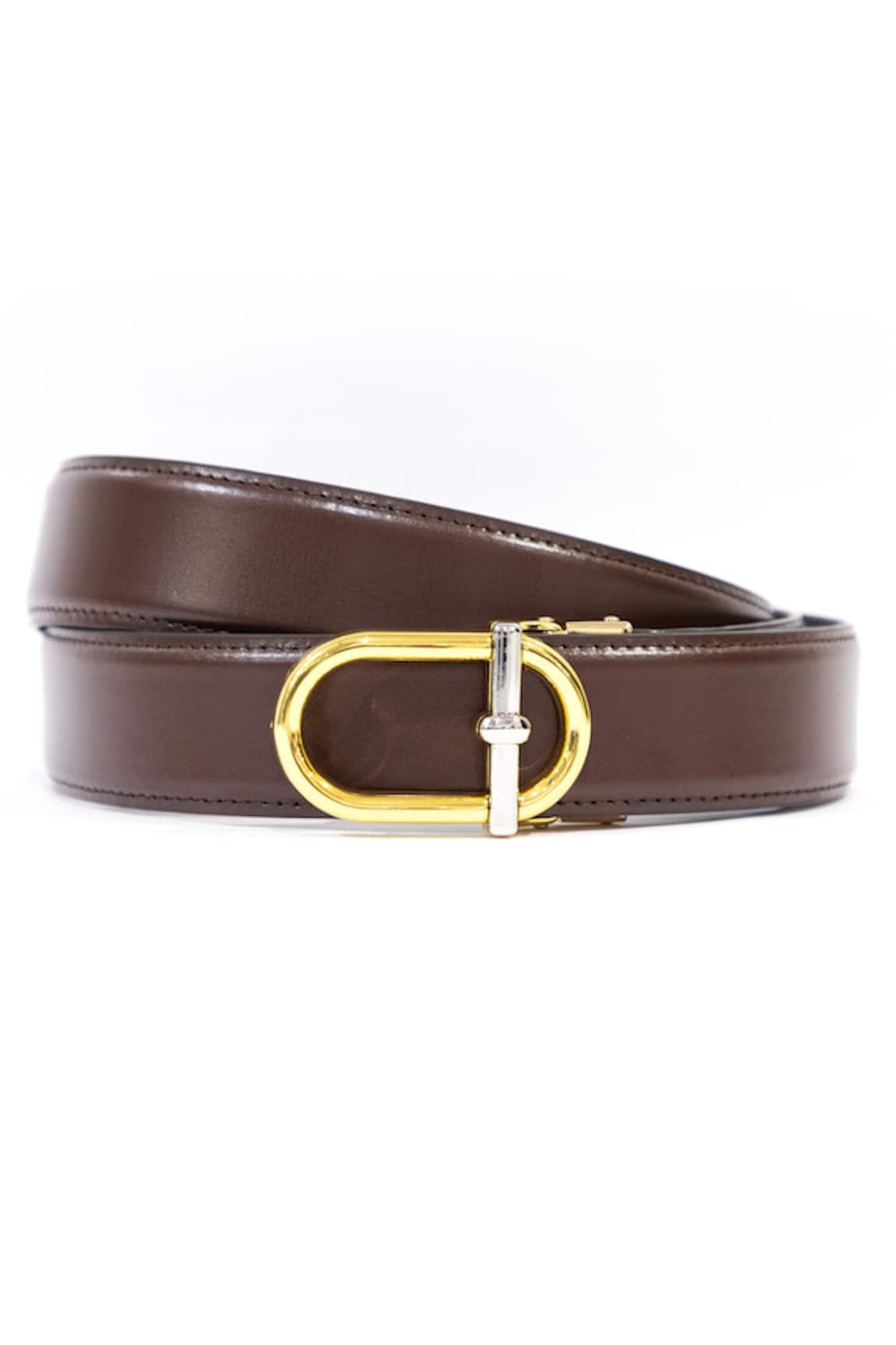 Vantier Oblong Buckled Leather Belt