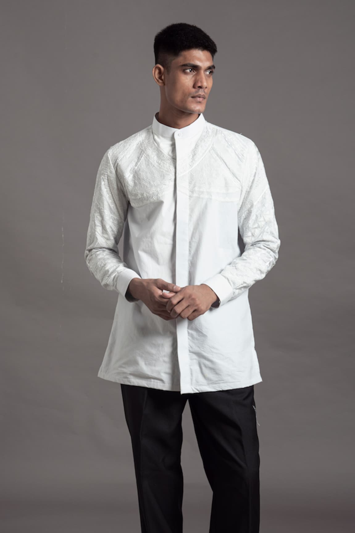 Arun verma Placement Embroidered Shirt Kurta