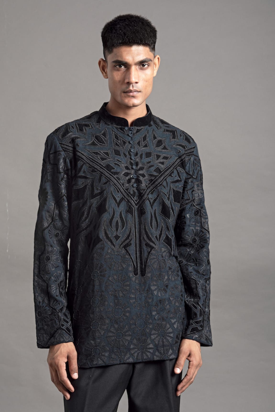 Arun verma Applique Work Short Kurta