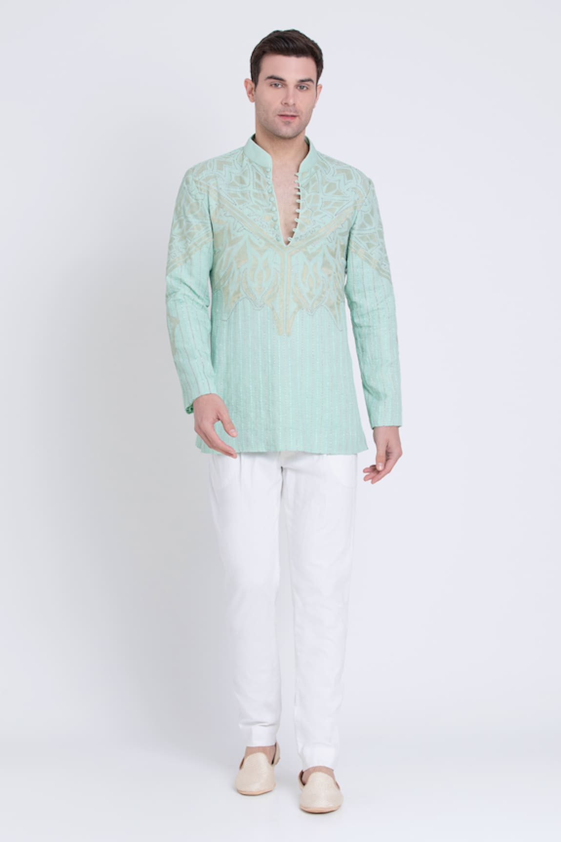 Arun verma Resham Embroidered Short Kurta