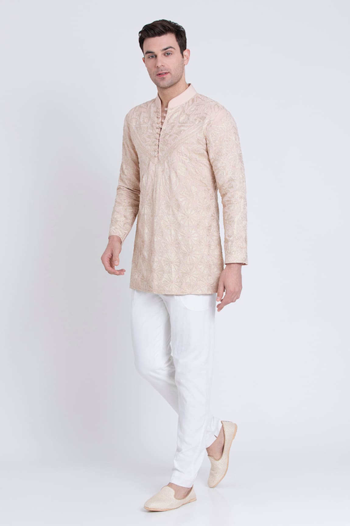 Arun verma Chanderi Aari Embroidered Kurta Set