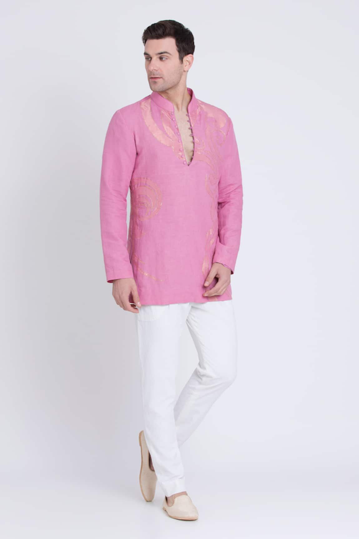 Arun verma Geometric Applique Work Kurta