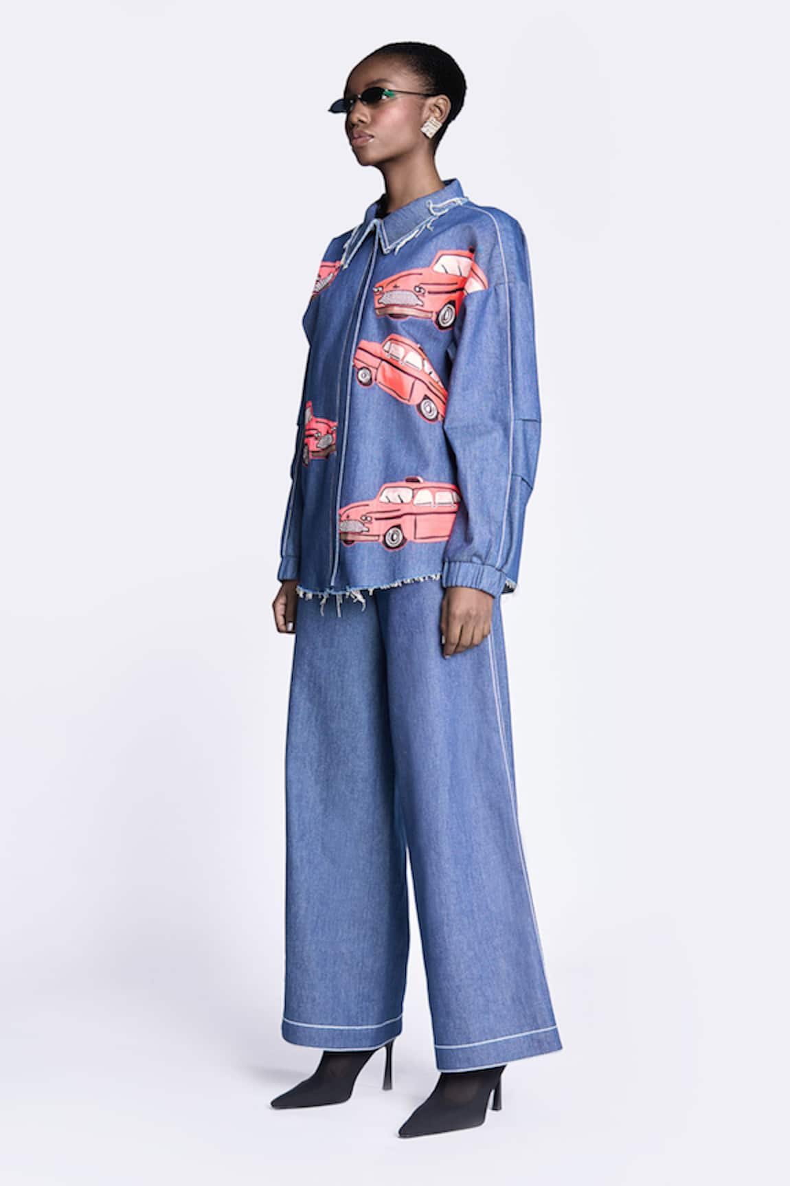 Shahin Mannan Denim Flared Pant