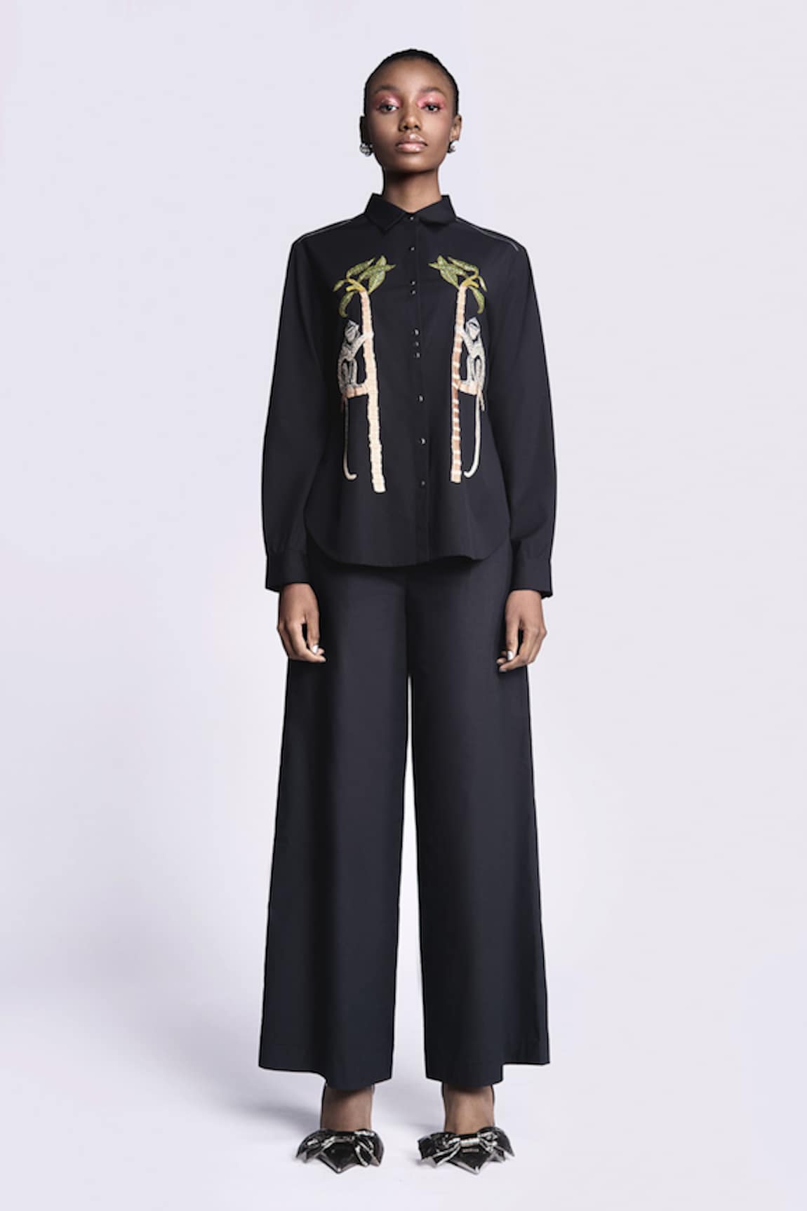 Shahin Mannan Solid Flared Pant