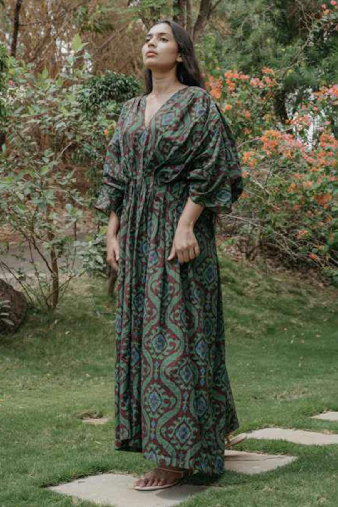 Akashi Clothing Ikat Print Kaftan