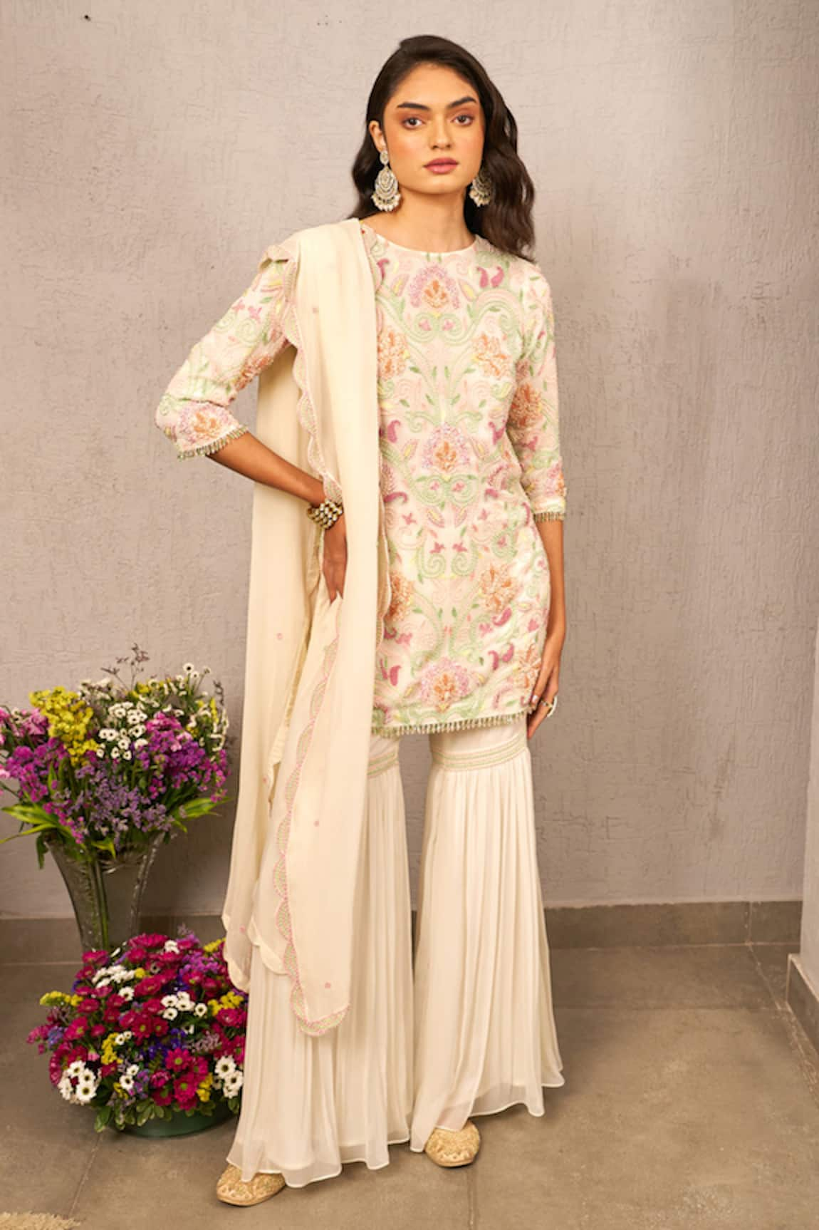 Samatvam by Anjali Bhaskar Iman Thread Embroidered Kurta Set