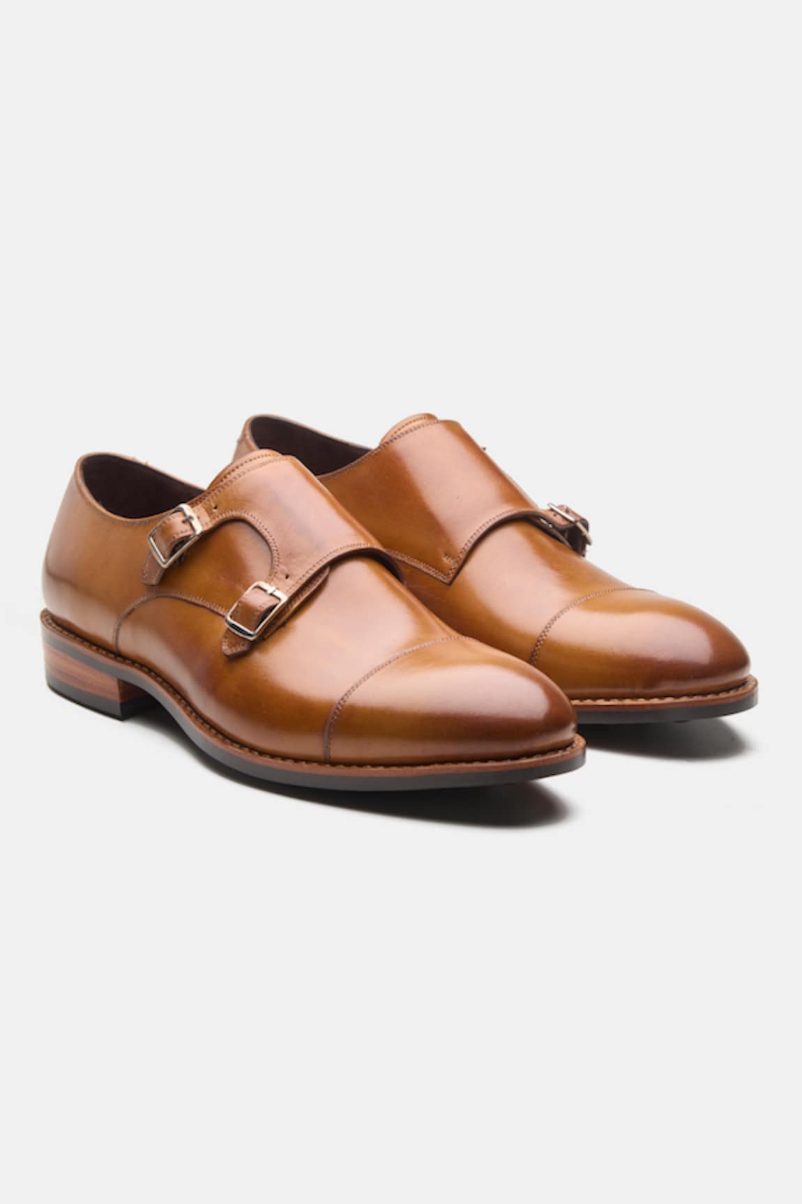 Kozasko Goodyear Welted Double Monk Strap Shoes