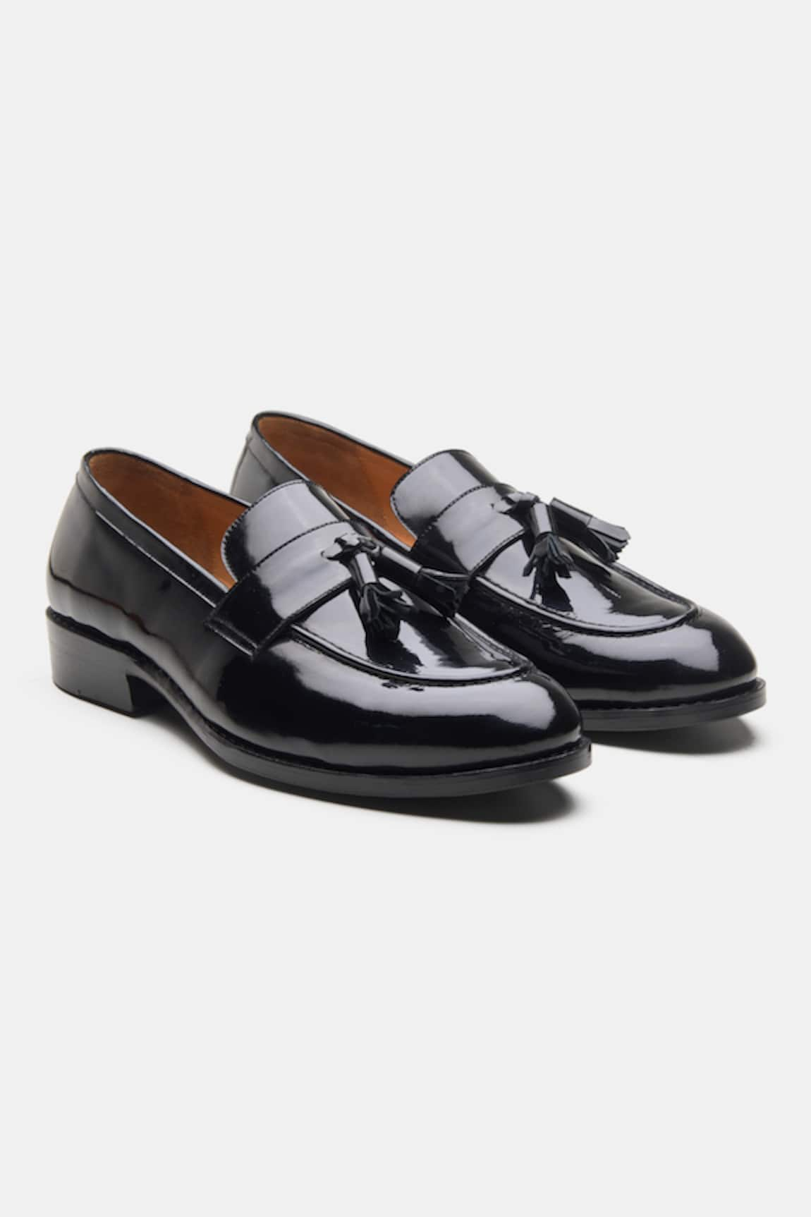 Kozasko Goodyear Welted Patent Tassel Loafers