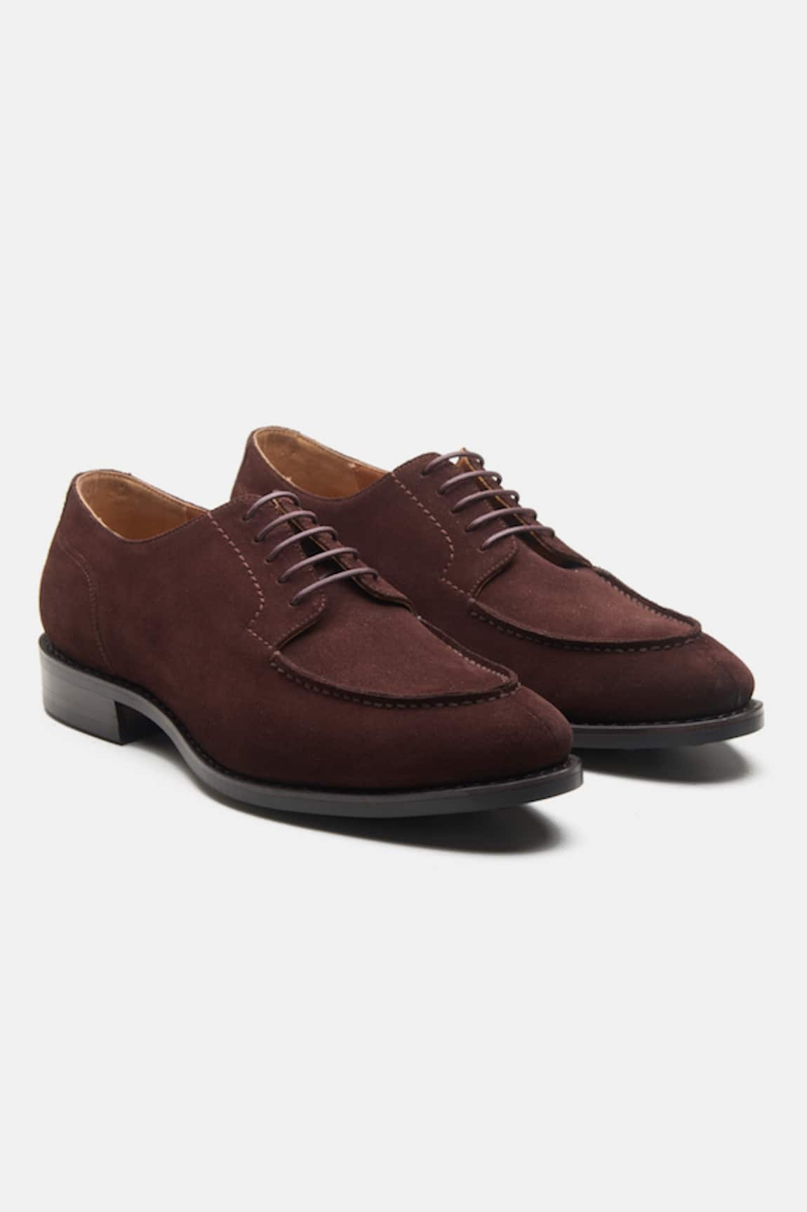 Kozasko Goodyear Welted Suede Split Toe Derbies