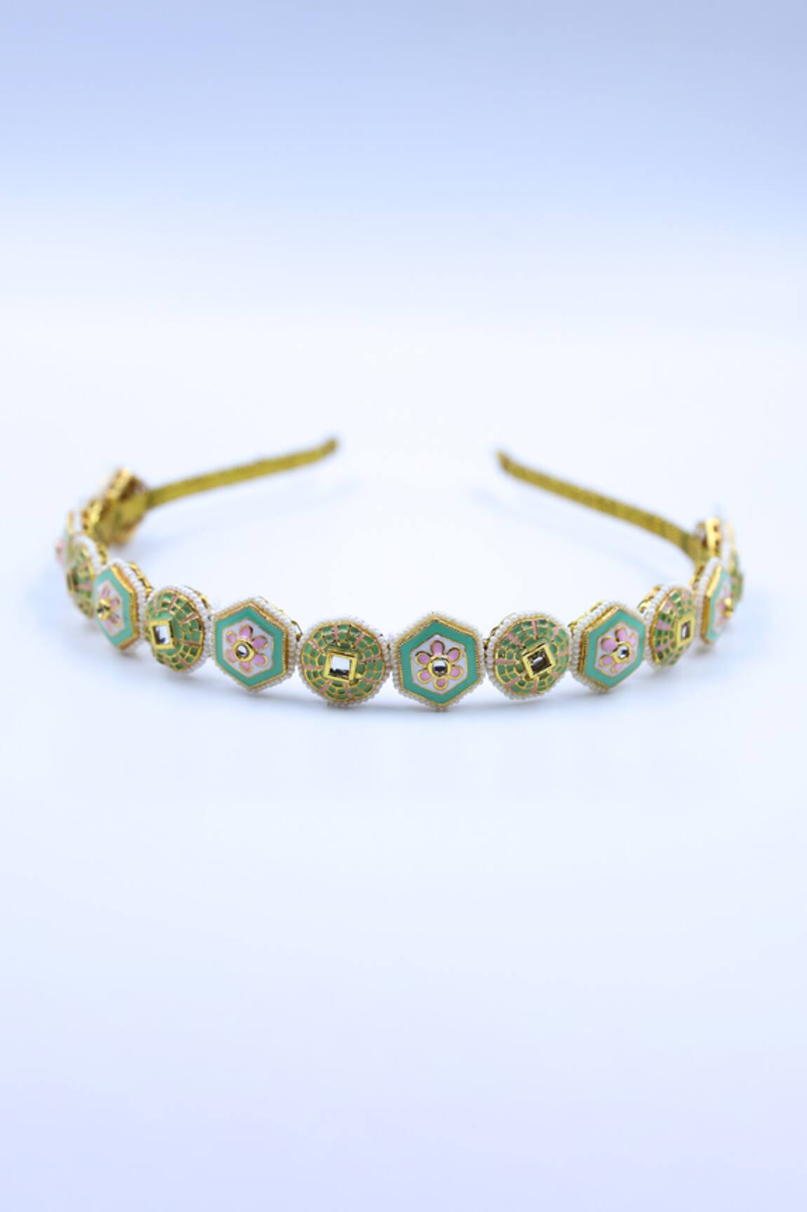 Foot Fuel Geometric Floral Brooch Hairband 