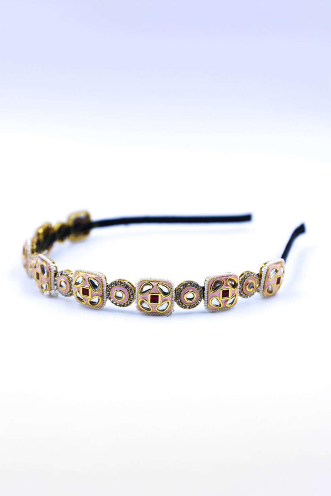 Foot Fuel Studded Geometric Brooch Hairband 