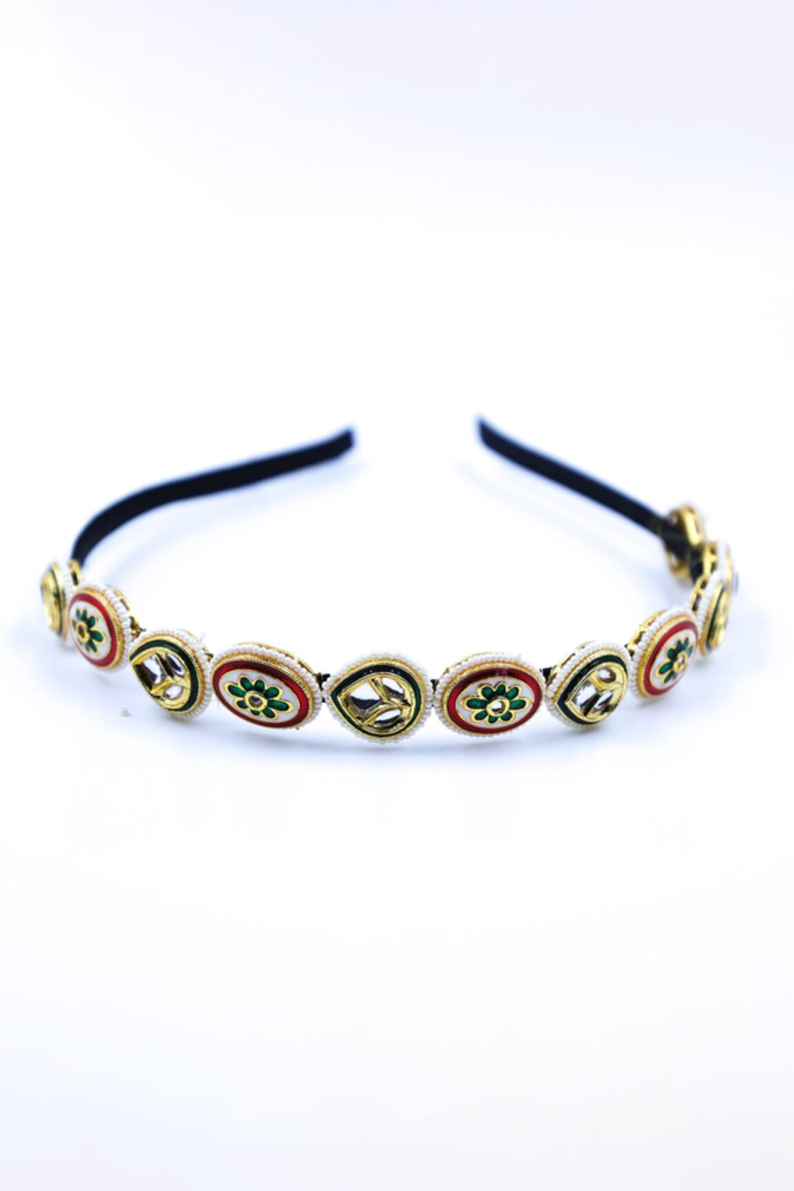 Foot Fuel Oval Drop Brooch Hairband 