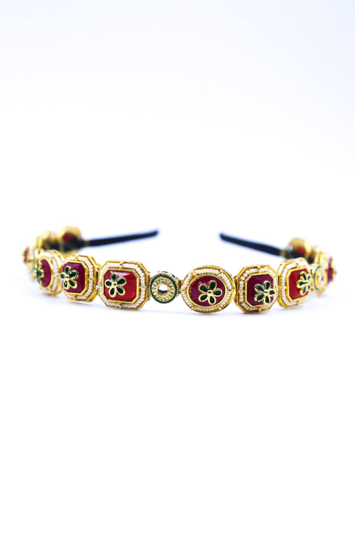 Foot Fuel Geometric Bead Crystal Studded Hairband